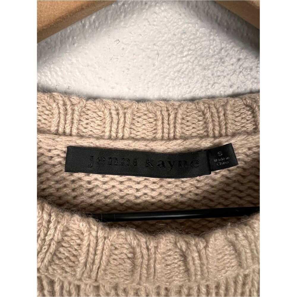 Jenni Kayne Cashmere Amelia Crewneck Sweater in Warm Sand Size Small - Picture 5 of 8